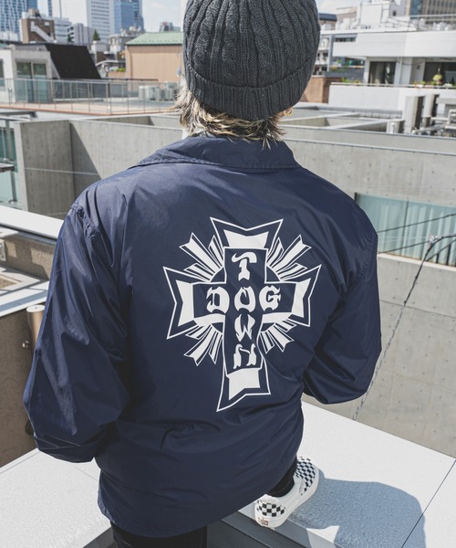 DOGTOWN/ドッグタウン CROSS LOGO COACH JACKET ナイロンコーチジャケット バックプリント ブランドロゴ