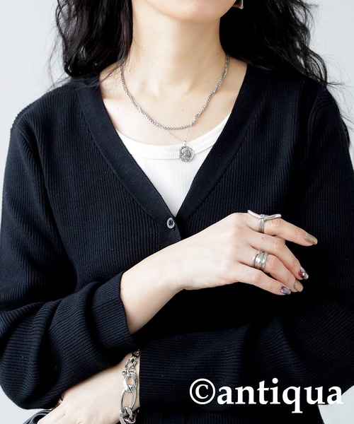 細見え叶う！リブ編みＶネックカーディガン