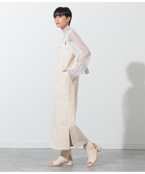 Settimissimo（セッティミッシモ）の「サイドスリットカツラギジャンパースカート（ジャンパースカート・レディース・ブラック/キナリ・FREE）」の14枚目の写真