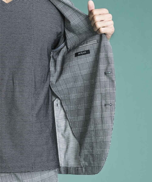 MICHEL KLEIN HOMME (ミッシェルクランオム)の「チェック柄サッカージャケット(テーラードジャケット・メンズ・ライトブルー/ブルー・MEDIUM/LARGE/X-LARGE)」の14枚目の写真