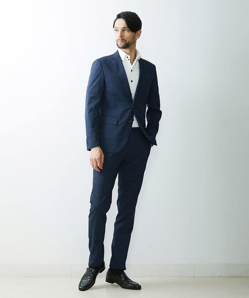 MICHEL KLEIN HOMME (ミッシェルクランオム)の「チェック柄サッカージャケット(テーラードジャケット・メンズ・ライトブルー/ブルー・MEDIUM/LARGE/X-LARGE)」の16枚目の写真