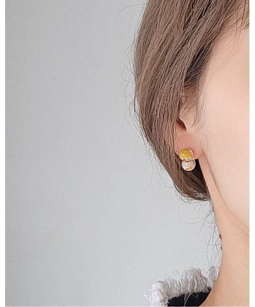 tone（トーン）の「【Tresor】ミモザ　淡水パール　イヤリング(MA)（イヤリング・レディース・その他2/その他3/その他1/イエロー/その他4・FREE）」の5枚目の写真