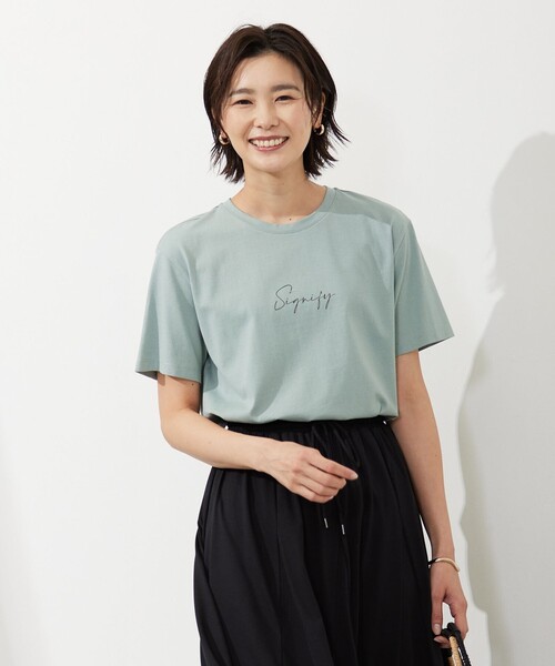 J.PRESS(ジェイプレス)の「バック フォト Tシャツ(Tシャツ/カットソー・レディース・ベージュ系/ホワイト系/ピンク系/ライトグリーン系・LARGE/MEDIUM)」の3枚目の写真