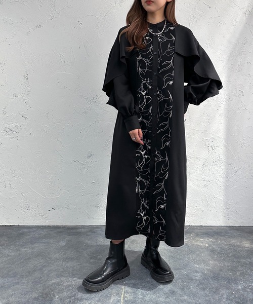 apres jour mignon(アプレジュールミニョン)の「パターンドッキングデザインワンピース【ZOZOTOWN限定アイテム】(ワンピース・レディース・ブルー/ブラック・SMALL/X-LARGE/MEDIUM)」の11枚目の写真