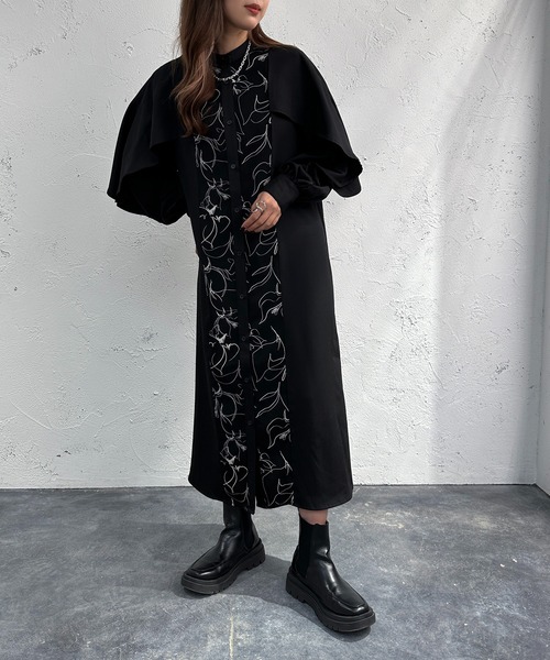 apres jour mignon(アプレジュールミニョン)の「パターンドッキングデザインワンピース【ZOZOTOWN限定アイテム】(ワンピース・レディース・ブルー/ブラック・SMALL/X-LARGE/MEDIUM)」の5枚目の写真