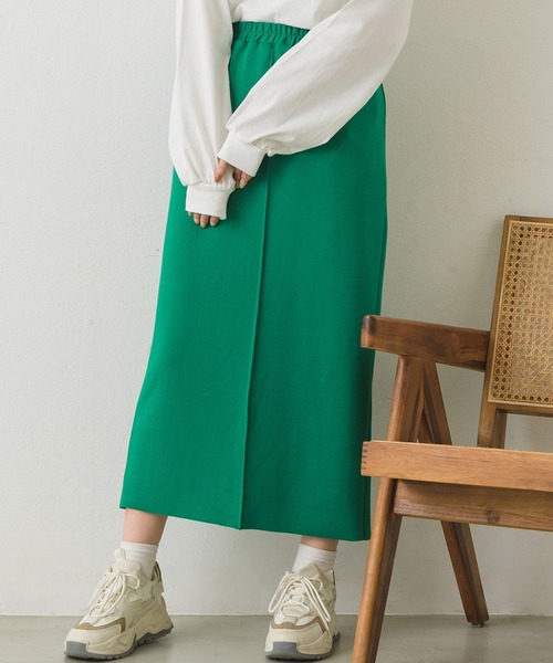 RETRO GIRL(レトロガール)の「ポンチナローSK(スカート・レディース・グリーン/ナチュラル/ブラック/ライトブルー/オレンジ・FREE)」の4枚目の写真