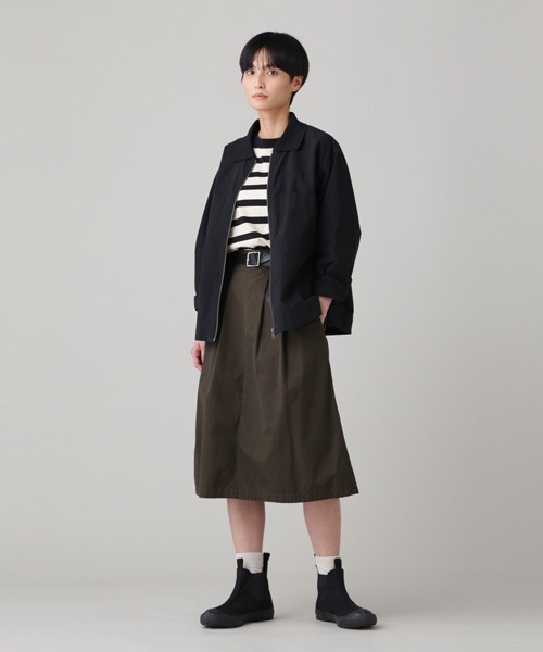 MHL.(エムエイチエル)の「COTTON LINEN STRIPE JERSEY(Tシャツ/カットソー・レディース・ベージュ系その他2/ブルー・2)」の3枚目の写真