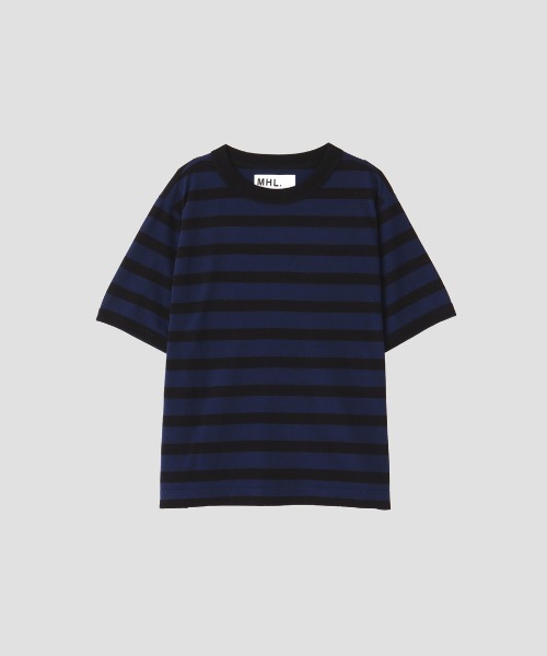 MHL.(エムエイチエル)の「COTTON LINEN STRIPE JERSEY(Tシャツ/カットソー・レディース・ベージュ系その他2/ブルー・2)」の8枚目の写真