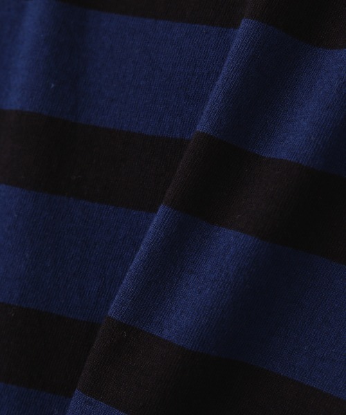 MHL.(エムエイチエル)の「COTTON LINEN STRIPE JERSEY(Tシャツ/カットソー・レディース・ベージュ系その他2/ブルー・2)」の4枚目の写真