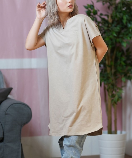 RIKKA FEMME(リッカファム)の「RIKKA FEMME/リッカファム ワンピース BY23SS06(ワンピース・レディース・カーキ/ブラック/ピンク/ベージュ・M/L/S/M)」の1枚目の写真