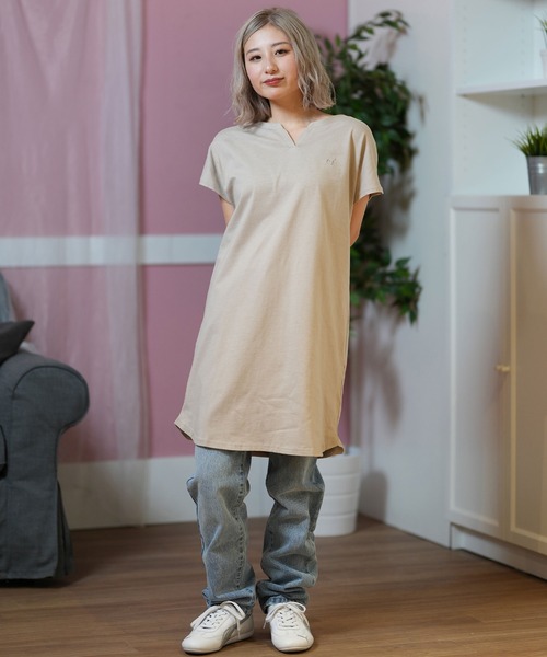 RIKKA FEMME(リッカファム)の「RIKKA FEMME/リッカファム ワンピース BY23SS06(ワンピース・レディース・カーキ/ブラック/ピンク/ベージュ・M/L/S/M)」の9枚目の写真