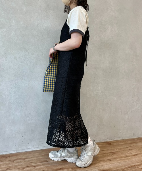 CPCM（シーピーシーエム）の「ブロックレースキャミワンピ（ワンピース・レディース・オフホワイト/ブラック/アイボリー・FREE）」の10枚目の写真