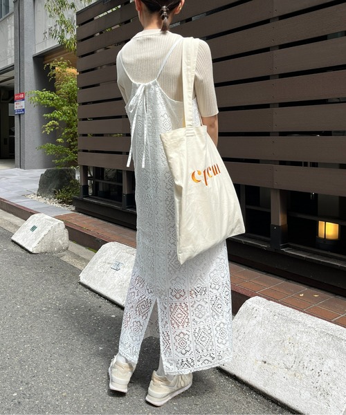 CPCM（シーピーシーエム）の「ブロックレースキャミワンピ（ワンピース・レディース・オフホワイト/ブラック/アイボリー・FREE）」の5枚目の写真