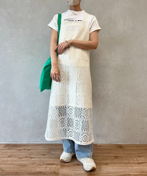 CPCM（シーピーシーエム）の「ブロックレースキャミワンピ（ワンピース・レディース・オフホワイト/ブラック/アイボリー・FREE）」の7枚目の写真