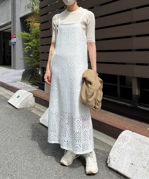 CPCM（シーピーシーエム）の「ブロックレースキャミワンピ（ワンピース・レディース・オフホワイト/ブラック/アイボリー・FREE）」の18枚目の写真