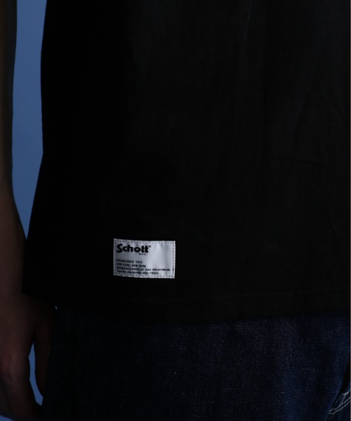 schott（ショット）の「Schott/ショット/SS T-SHIRT "ARCHIVE TAG"/半袖 Tシャツ "アーカイブタグ"（Tシャツ/カットソー・メンズ・ブラック/オフホワイト・M/L/2XL/XL）」の12枚目の写真