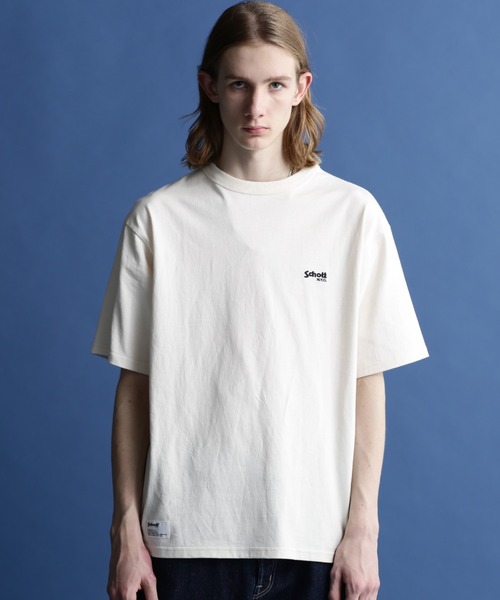 schott（ショット）の「Schott/ショット/SS T-SHIRT "ARCHIVE TAG"/半袖 Tシャツ "アーカイブタグ"（Tシャツ/カットソー・メンズ・ブラック/オフホワイト・M/L/2XL/XL）」の8枚目の写真