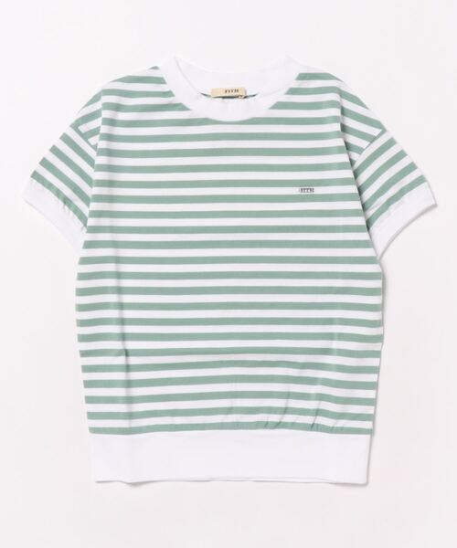 FITH(フィス)の「ボーダー 半袖リブTシャツ(Tシャツ/カットソー・キッズ・グリーン/グレー/ブラック・130/140)」の6枚目の写真