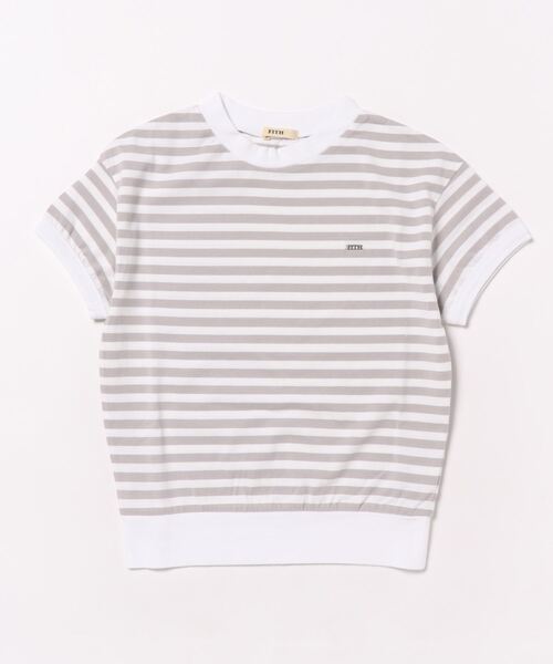 FITH(フィス)の「ボーダー 半袖リブTシャツ(Tシャツ/カットソー・キッズ・グリーン/グレー/ブラック・130/140)」の5枚目の写真