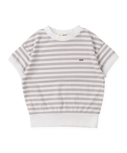 FITH(フィス)の「ボーダー 半袖リブTシャツ(Tシャツ/カットソー・キッズ・グリーン/グレー/ブラック・130/140)」の13枚目の写真