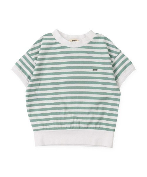 FITH(フィス)の「ボーダー 半袖リブTシャツ(Tシャツ/カットソー・キッズ・グリーン/グレー/ブラック・130/140)」の11枚目の写真