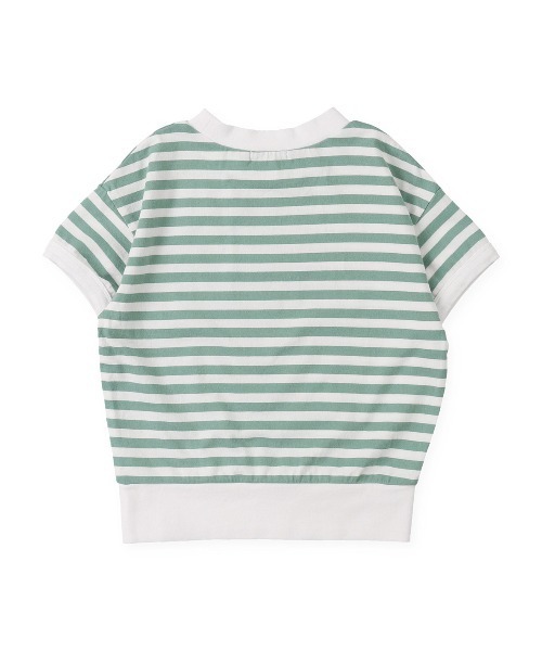FITH(フィス)の「ボーダー 半袖リブTシャツ(Tシャツ/カットソー・キッズ・グリーン/グレー/ブラック・130/140)」の8枚目の写真