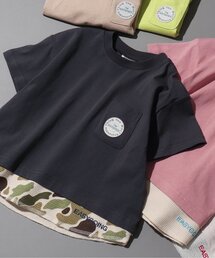 BREEZE | ポケット付きレイヤード風Tシャツ(Tシャツ/カットソー)