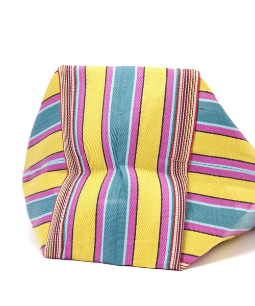 NE QUITTEZ PAS!（ヌキテパ）の「(ne Quittez pas)マルチストライプメッシュワイドトートバッグ（トートバッグ・レディース・ピンク/イエロー・FREE）」の13枚目の写真