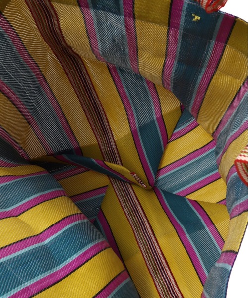 NE QUITTEZ PAS!（ヌキテパ）の「(ne Quittez pas)マルチストライプメッシュワイドトートバッグ（トートバッグ・レディース・ピンク/イエロー・FREE）」の14枚目の写真