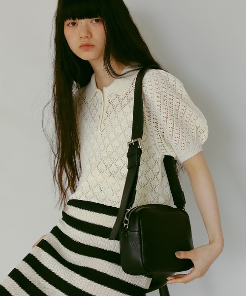 EFOLE（エフォル）の「透かし編み サマー ポロ ニット（ニット/セーター・レディース・ラベンダー/オフホワイト/オレンジ系その他2・FREE）」の10枚目の写真