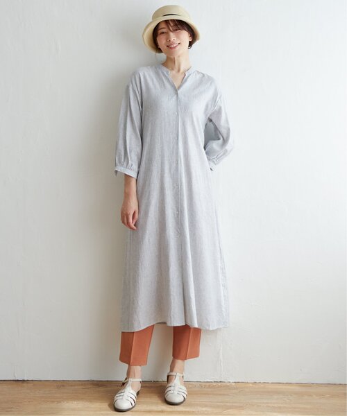 ikka（イッカ）の「レーヨン麻2WAYワンピース（ワンピース・レディース・オリーブ/ブラック/その他2・L/M）」の8枚目の写真