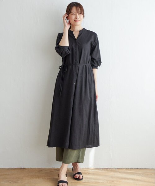 ikka（イッカ）の「レーヨン麻2WAYワンピース（ワンピース・レディース・オリーブ/ブラック/その他2・L/M）」の12枚目の写真