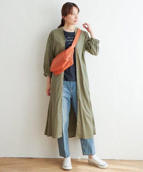 ikka（イッカ）の「レーヨン麻2WAYワンピース（ワンピース・レディース・オリーブ/ブラック/その他2・L/M）」の14枚目の写真