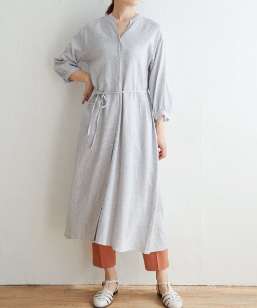 ikka（イッカ）の「レーヨン麻2WAYワンピース（ワンピース・レディース・オリーブ/ブラック/その他2・L/M）」の3枚目の写真