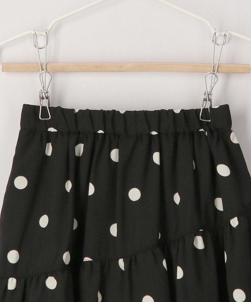 ROPE' PICNIC(ロペピクニック)の「【KIDS】リンクコーデ/ドット柄アシメントリーフリルスカート(スカート・キッズ・ブラック/ベージュ・110/120/130/140/150)」の11枚目の写真
