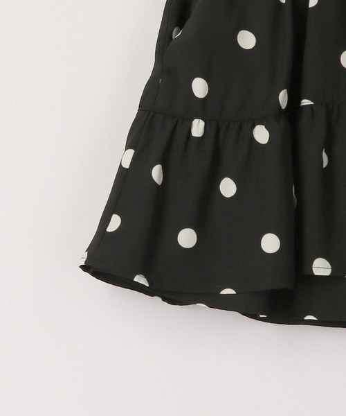 ROPE' PICNIC(ロペピクニック)の「【KIDS】リンクコーデ/ドット柄アシメントリーフリルスカート(スカート・キッズ・ブラック/ベージュ・110/120/130/140/150)」の8枚目の写真