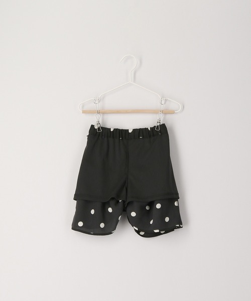 ROPE' PICNIC(ロペピクニック)の「【KIDS】リンクコーデ/ドット柄アシメントリーフリルスカート(スカート・キッズ・ブラック/ベージュ・110/120/130/140/150)」の5枚目の写真