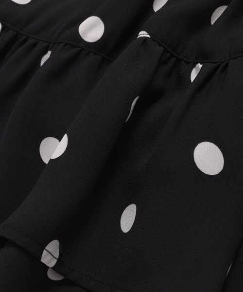 ROPE' PICNIC(ロペピクニック)の「【KIDS】リンクコーデ/ドット柄アシメントリーフリルスカート(スカート・キッズ・ブラック/ベージュ・110/120/130/140/150)」の7枚目の写真