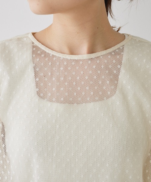 PUAL CE CIN（ピュアルセシン）の「水玉インドレースブラウス（シャツ/ブラウス・レディース・ブラック/オフホワイト・FREE）」の13枚目の写真