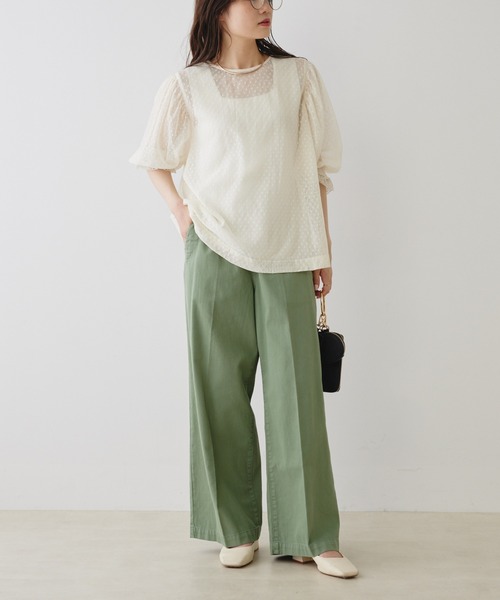 PUAL CE CIN（ピュアルセシン）の「水玉インドレースブラウス（シャツ/ブラウス・レディース・ブラック/オフホワイト・FREE）」の16枚目の写真