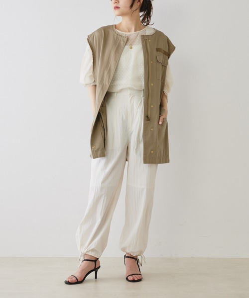 PUAL CE CIN（ピュアルセシン）の「水玉インドレースブラウス（シャツ/ブラウス・レディース・ブラック/オフホワイト・FREE）」の9枚目の写真