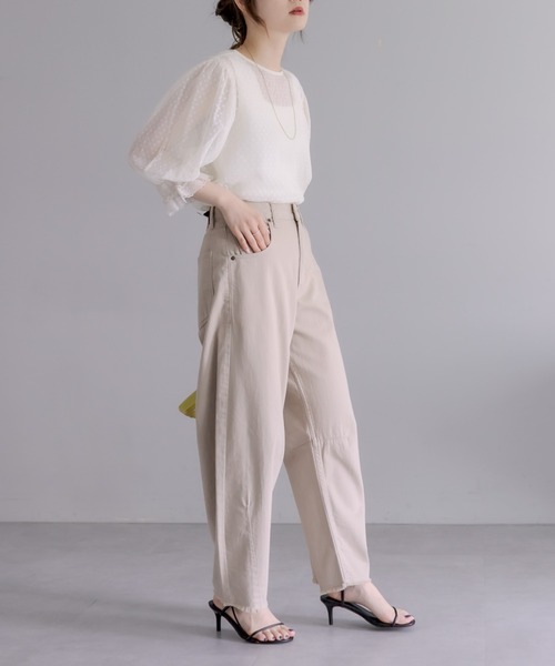 PUAL CE CIN（ピュアルセシン）の「水玉インドレースブラウス（シャツ/ブラウス・レディース・ブラック/オフホワイト・FREE）」の18枚目の写真