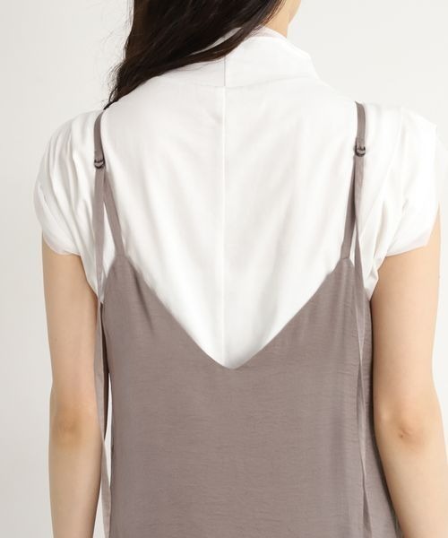 mysty woman（ミスティウーマン）の「サテン/花柄キャミワンピース　961335（ワンピース・レディース・グレイッシュベージュ/ブラック系その他/ホワイト系その他/バーガンディー・FREE）」の20枚目の写真