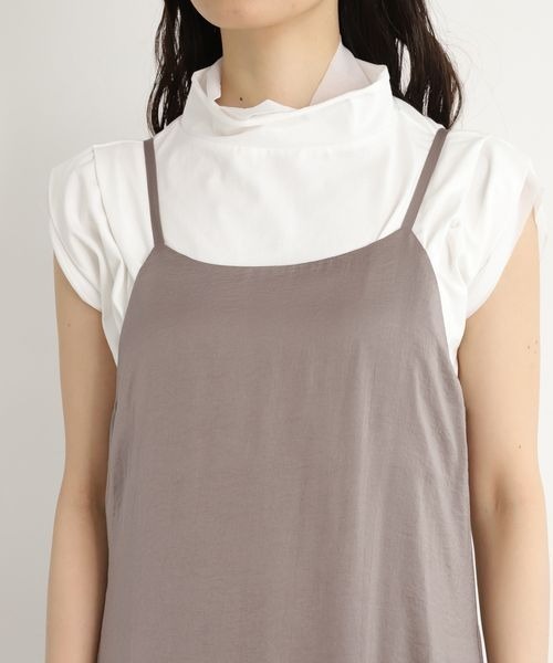 mysty woman（ミスティウーマン）の「サテン/花柄キャミワンピース　961335（ワンピース・レディース・グレイッシュベージュ/ブラック系その他/ホワイト系その他/バーガンディー・FREE）」の14枚目の写真