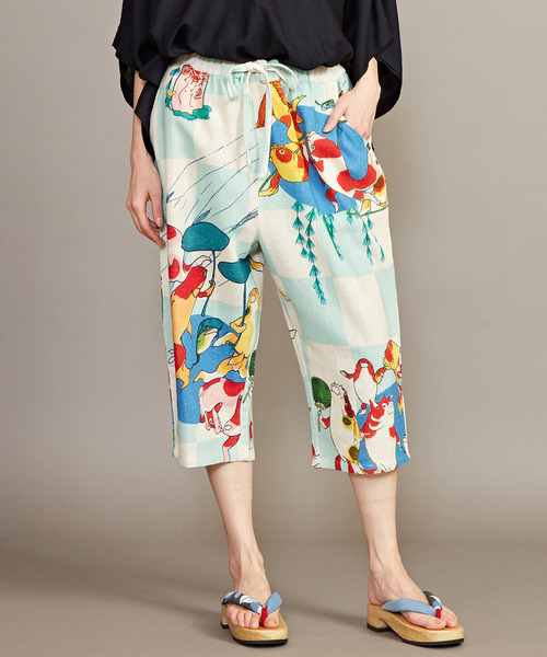 カヤ（カヤ）の「【カヤ】浮世絵メンズパンツ ステテコ（その他パンツ・メンズ・ブラック/ブルー/レッド/ホワイト/ダークネイビー/ベージュ/ネイビー/ダークグレー/ダークベージュ・FREE）」の7枚目の写真