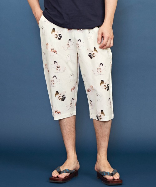 カヤ（カヤ）の「【カヤ】浮世絵メンズパンツ ステテコ（その他パンツ・メンズ・ブラック/ブルー/レッド/ホワイト/ダークネイビー/ベージュ/ネイビー/ダークグレー/ダークベージュ・FREE）」の11枚目の写真