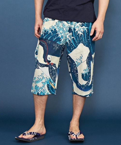 カヤ（カヤ）の「【カヤ】浮世絵メンズパンツ ステテコ（その他パンツ・メンズ・ブラック/ブルー/レッド/ホワイト/ダークネイビー/ベージュ/ネイビー/ダークグレー/ダークベージュ・FREE）」の19枚目の写真