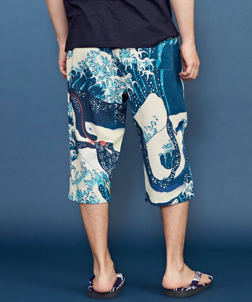 カヤ（カヤ）の「【カヤ】浮世絵メンズパンツ ステテコ（その他パンツ・メンズ・ブラック/ブルー/レッド/ホワイト/ダークネイビー/ベージュ/ネイビー/ダークグレー/ダークベージュ・FREE）」の21枚目の写真