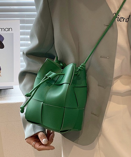 SVEC（シュベック）の「巾着 ミニバッグ / イントレ ショルダーバッグ（ショルダーバッグ・レディース・ベージュ/グリーン/ブラック/イエロー/ホワイト・FREE）」の13枚目の写真