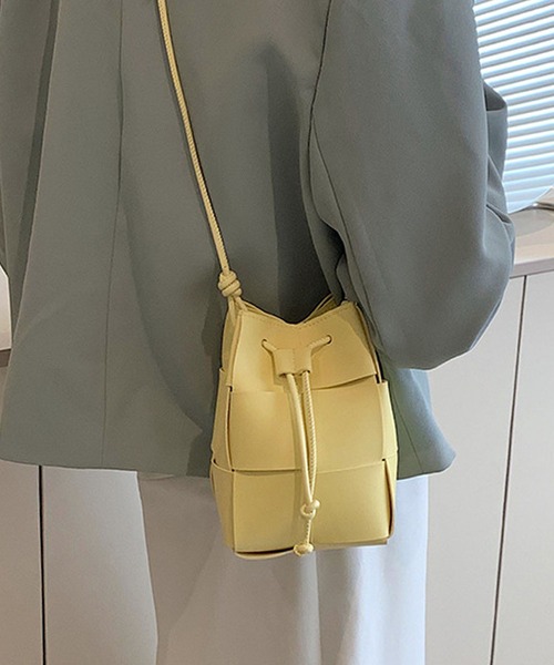 SVEC（シュベック）の「巾着 ミニバッグ / イントレ ショルダーバッグ（ショルダーバッグ・レディース・ベージュ/グリーン/ブラック/イエロー/ホワイト・FREE）」の19枚目の写真